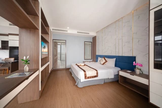 ヴェスナ ホテル ニャチャン-プレミアム ダブルルーム バルコニー パーシャル オーシャン ビュー-2