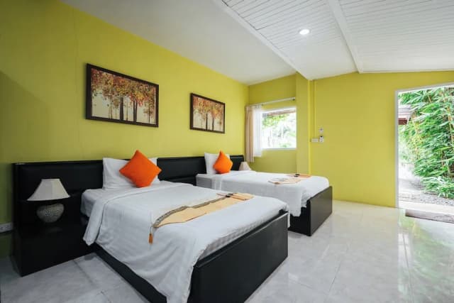 타이 모던 리조트 & 스파-Deluxe Twin Bedroom (Near the Parking Area)-8