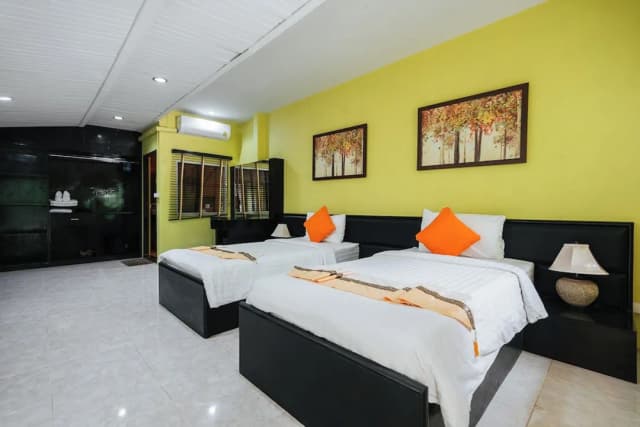 타이 모던 리조트 & 스파-Deluxe Twin Bedroom (Near the Parking Area)-9