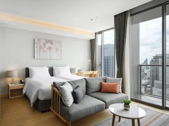 曼谷奧克伍德套房飯店 - SHA Extra Plus 認證-Deluxe Twin Studio-1