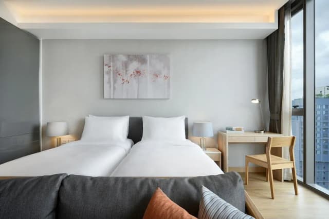 曼谷奧克伍德套房飯店 - SHA Extra Plus 認證-Deluxe Twin Studio-4