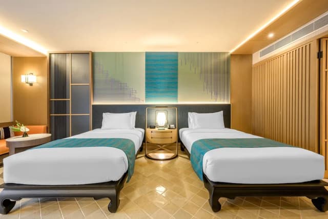 ホリデイ イン リゾート プーケット by IHG-プレミアム ルーム シングルベッド 2 台 バルコニー プールビュー-4