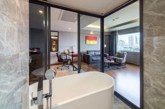 曼谷湄南河畔華美達廣場酒店-尊貴套房, 1 張特大雙人床, 河景-8