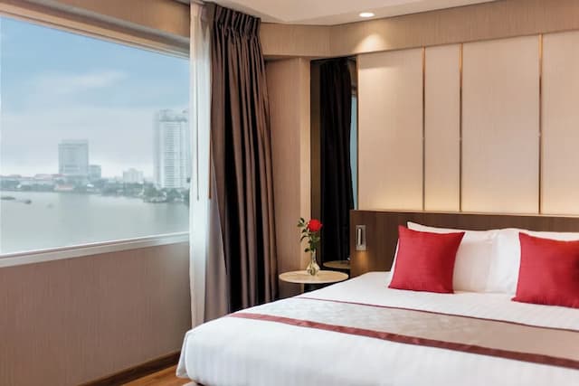 曼谷湄南河畔華美達廣場酒店-尊貴套房, 1 張特大雙人床, 河景-7