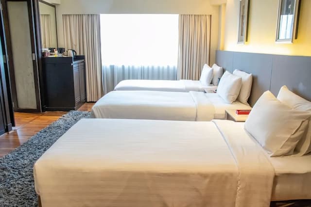 曼谷湄南河畔華美達廣場酒店-三人房, 3 張單人床-3