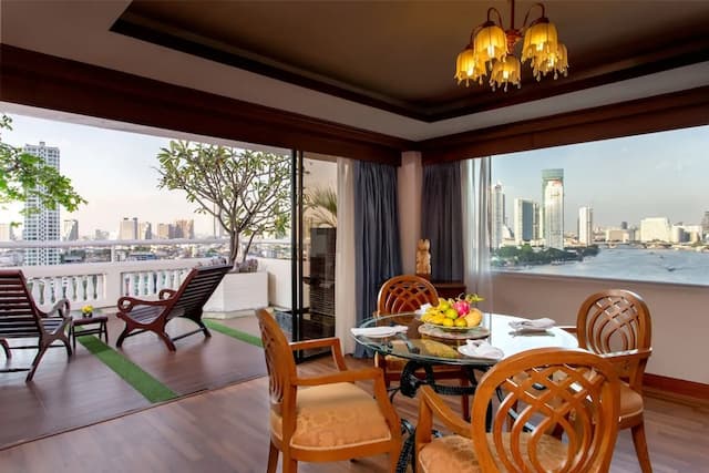 曼谷湄南河畔華美達廣場酒店-行政套房, 1 張特大雙人床, 露台-3