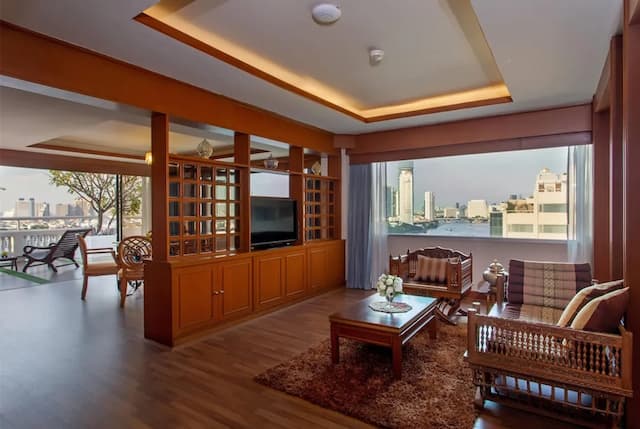 曼谷湄南河畔華美達廣場酒店-行政套房, 1 張特大雙人床, 露台-1