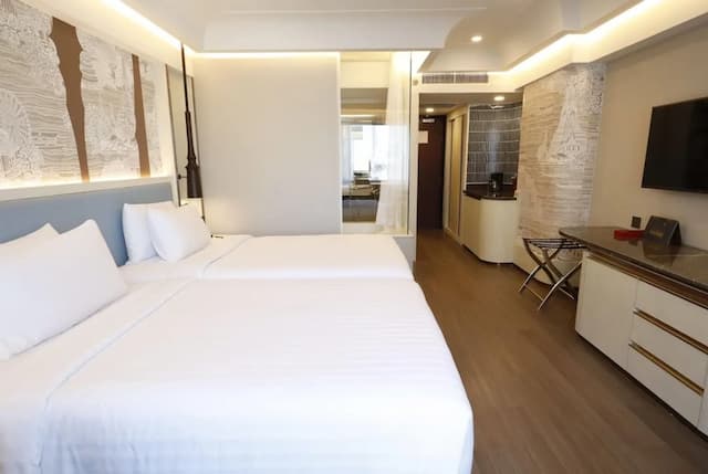 曼谷湄南河畔華美達廣場酒店-豪華客房, 2 張單人床, 河景 (Premier)-4