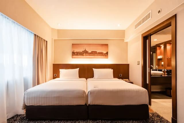 曼谷湄南河畔華美達廣場酒店-套房, 2 張單人床, 露台, 河景-3