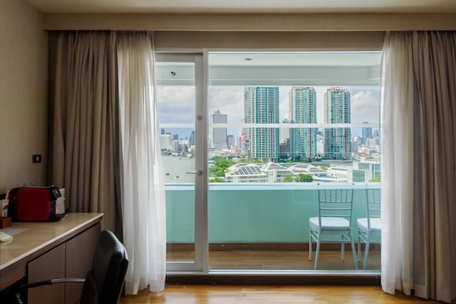 曼谷湄南河畔華美達廣場酒店-套房, 2 張單人床, 露台, 河景-6