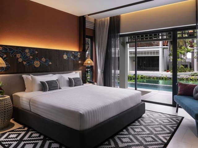 Grand Mercure Khao Lak Bangsak-华丽客房, 1 张特大床, 使用泳池-1