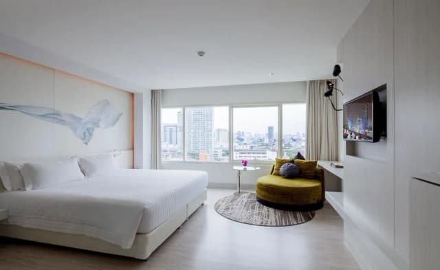 盛泰樂曼谷水門酒店-豪華客房, 1 張特大雙人床, 城市景-1