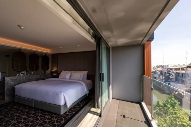 Ayathorn Bangkok-豪華客房, 1 張特大雙人床, 陽台-8