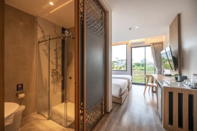 Shan Villas Sukhumvit-华丽双床房, 阳台, 城市景观-4