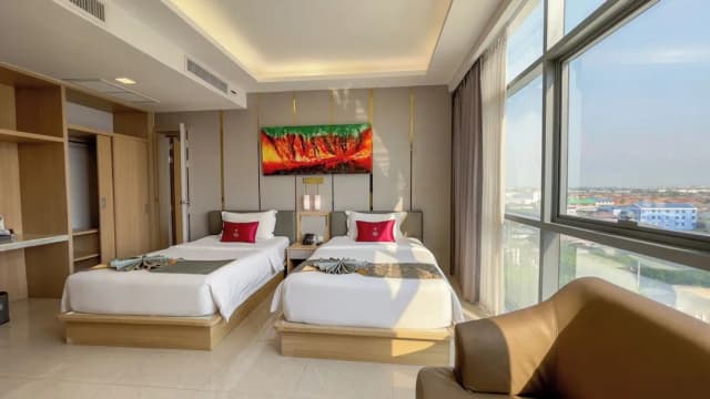 Elegant Airport Hotel-家庭四人房, 多张床-6