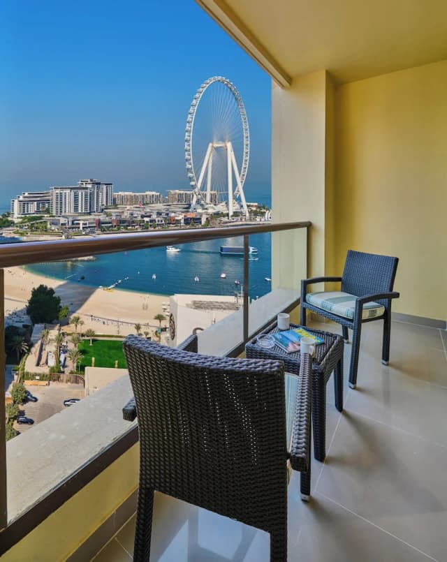 라마다 호텔 & 스위트 바이 윈덤 두바이 JBR-스위트, 킹사이즈침대 1개, 발코니, 부분 바다 전망-3