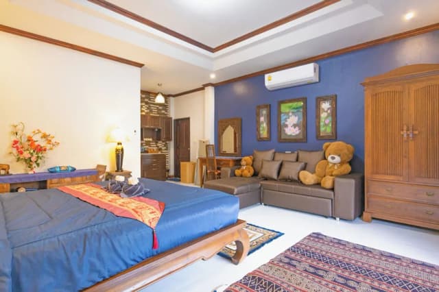 반크루카이홈스테이-패밀리룸, 킹사이즈침대 1개 및 소파베드, 금연, 수영장 전망-2