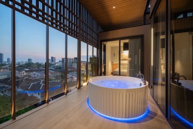 Shan Villas Sukhumvit-小型顶层房, 2 间卧室, 热水浴缸, 城市景观-7