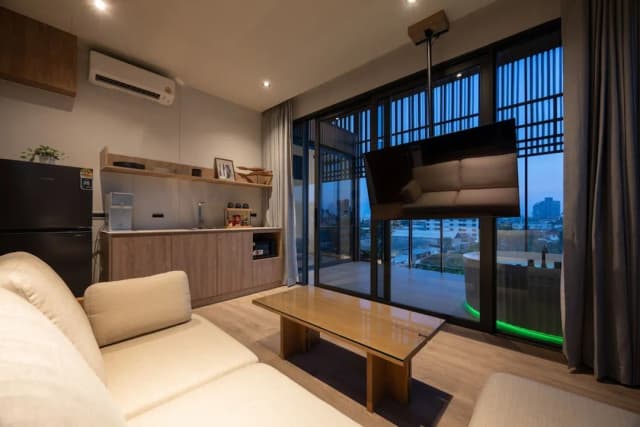 Shan Villas Sukhumvit-小型顶层房, 2 间卧室, 热水浴缸, 城市景观-12