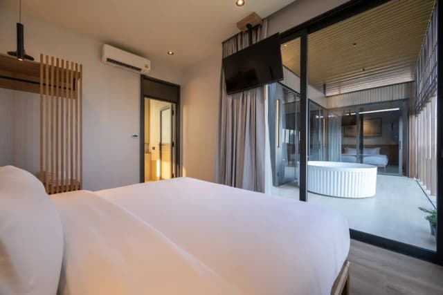 Shan Villas Sukhumvit-小型顶层房, 2 间卧室, 热水浴缸, 城市景观-9