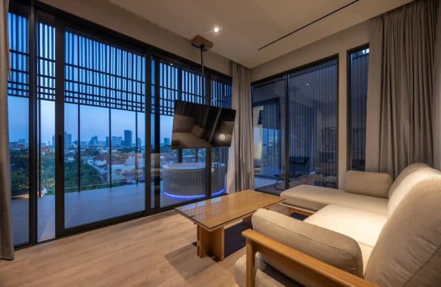 Shan Villas Sukhumvit-小型顶层房, 2 间卧室, 热水浴缸, 城市景观-19