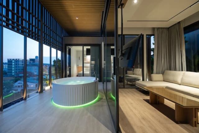 Shan Villas Sukhumvit-小型顶层房, 2 间卧室, 热水浴缸, 城市景观-14