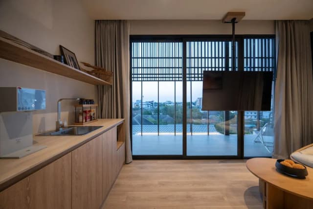 Shan Villas Sukhumvit-小型顶层房, 2 间卧室, 热水浴缸, 泳池景观-24