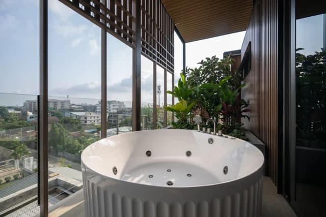 Shan Villas Sukhumvit-小型顶层房, 2 间卧室, 热水浴缸, 泳池景观-32