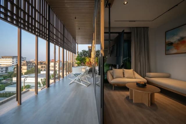 Shan Villas Sukhumvit-小型顶层房, 2 间卧室, 热水浴缸, 泳池景观-30