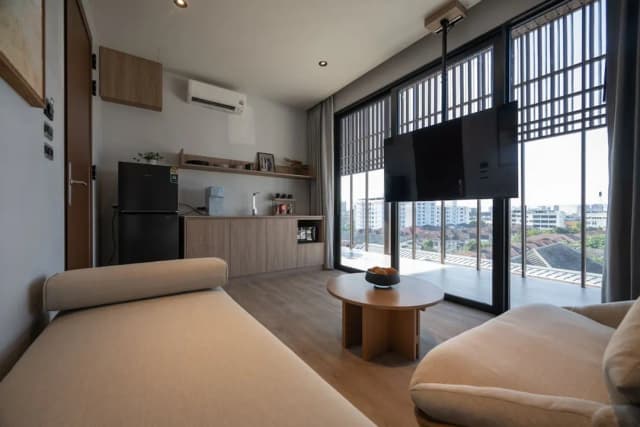 Shan Villas Sukhumvit-小型顶层房, 2 间卧室, 热水浴缸, 泳池景观-28