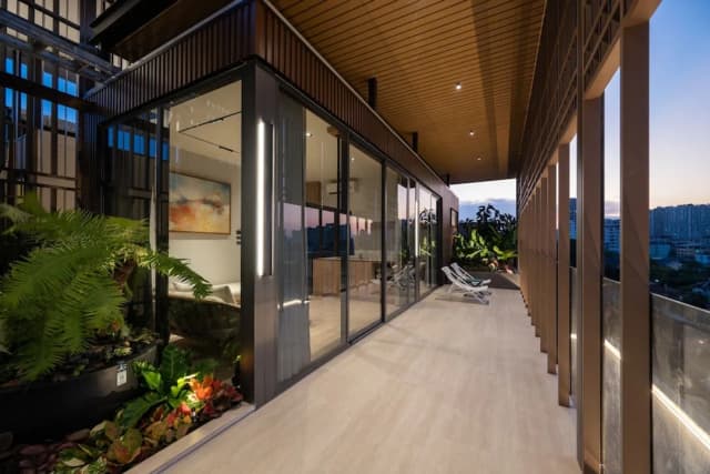 Shan Villas Sukhumvit-小型顶层房, 2 间卧室, 热水浴缸, 泳池景观-25