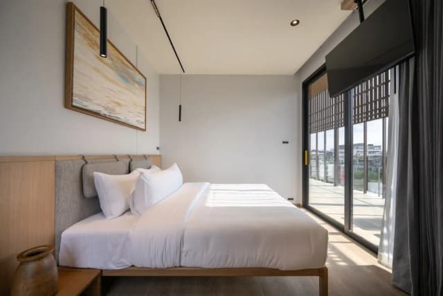 Shan Villas Sukhumvit-小型顶层房, 2 间卧室, 热水浴缸, 泳池景观-8