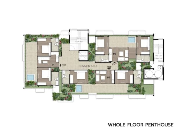 Shan Villas Sukhumvit-总统顶层房, 6 间卧室-23