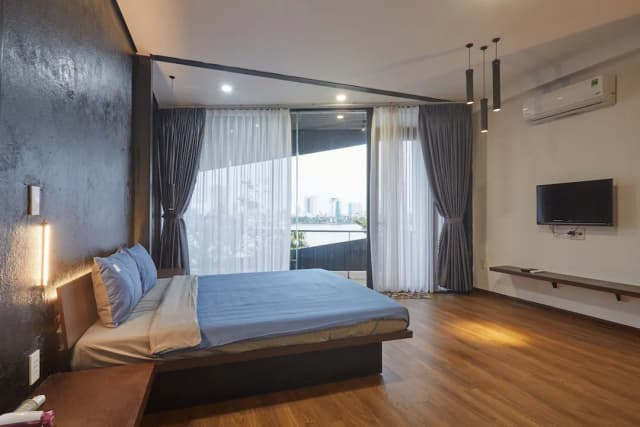 The Garden Capsule Hotel-华丽双人房, 阳台, 河景-4