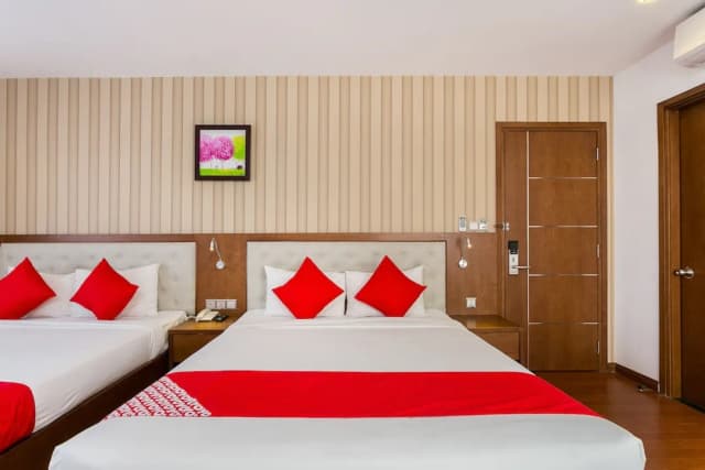 中心酒店-豪華四人房, 2 張加大雙人床-4