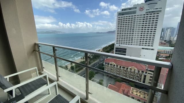 ロータス ヴィレッジ ニャチャン-デラックス スタジオ 1 ベッドルーム 簡易キッチン ビーチビュー-9