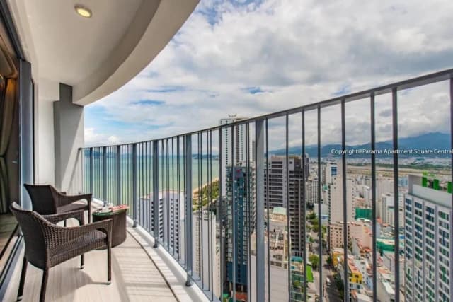 パノラマ ニャチャン セントラル コンドテル-エグゼクティブ ダブルルーム 浴槽-8