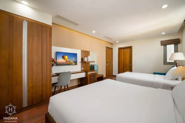 Hadana Boutique Hotel Da Nang-家庭三人房, 多张床, 城市景观-3