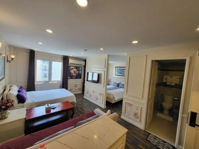 西貢夜晚豪華飯店-奢華開放式客房-17