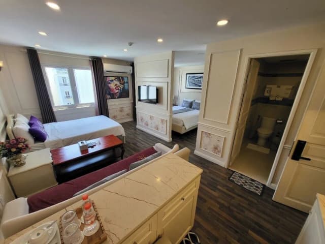 西貢夜晚豪華飯店-奢華開放式客房-19