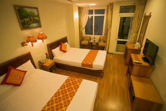 Golden Sea Hotel Nha Trang-Family Twin Room, 2 Queen Beds, City View-3