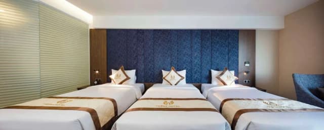 ヴェスナ ホテル ニャチャン-デラックス トリプルルーム シングルベッド 3 台 パーシャルシービュー-4