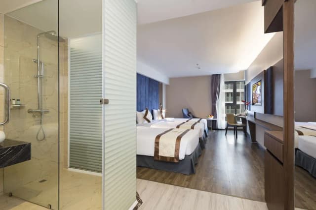 ヴェスナ ホテル ニャチャン-デラックス トリプルルーム シングルベッド 3 台 パーシャルシービュー-3