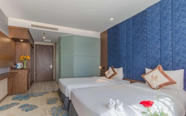 ヴェスナ ホテル ニャチャン-デラックス ルーム シングルベッド 2 台 シービュー-7