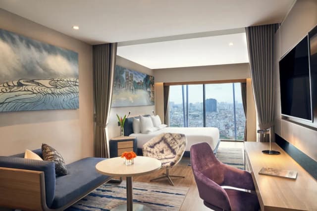 Novotel Hanoi Thai Ha-华丽客房, 1 张特大床, 城市景观-4