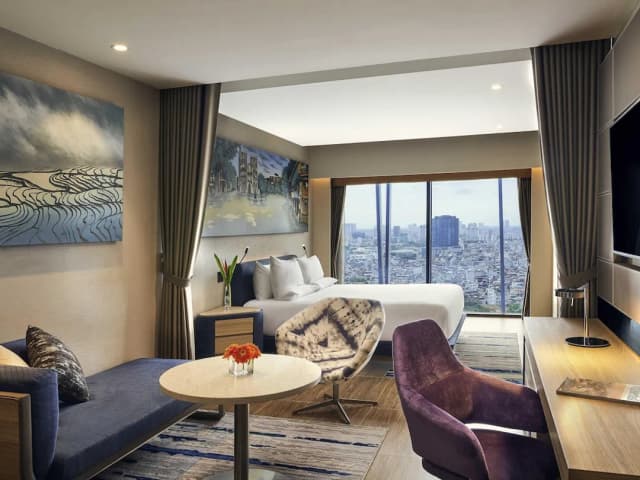 Novotel Hanoi Thai Ha-华丽客房, 1 张特大床, 城市景观-6