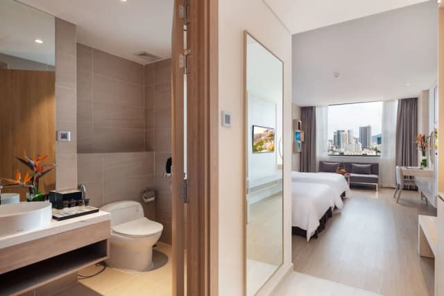 DQua Hotel = DQua 酒店-豪華雙床房, 城市景-2