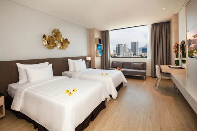 DQua Hotel = DQua 酒店-豪華雙床房, 城市景-1