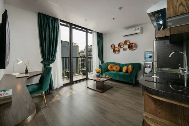 河內布魯姆酒店-豪華公寓, 1 間臥室, 浴缸, 城市景-9