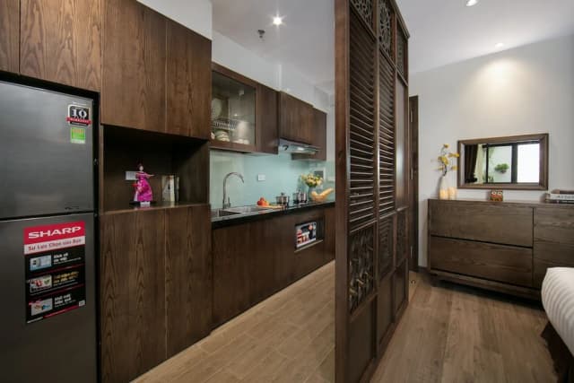 河內布魯姆酒店-高級開放式客房, 1 張特大雙人床, 非吸煙房, 浴缸-3